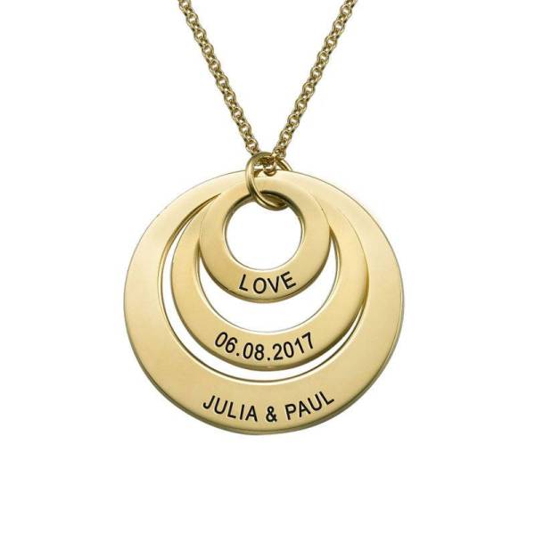 Collana con nomi personalizzati con pietre di zirconi placcate oro 18 – LE VOUX