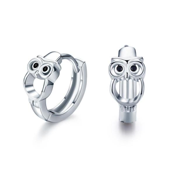 YFN Orecchini A Gufo In Argento Sterling 925 Per Donne - Simbolo Di Saggezza, Ipoallergenici, Con Scatola Regalo Di Lusso - Regalo Per Mamma, Fidanzata, Sorella